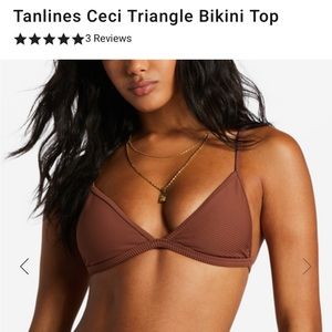 NWT Billabong X-Large bikini top Tanlines Ceci bikini top in brown